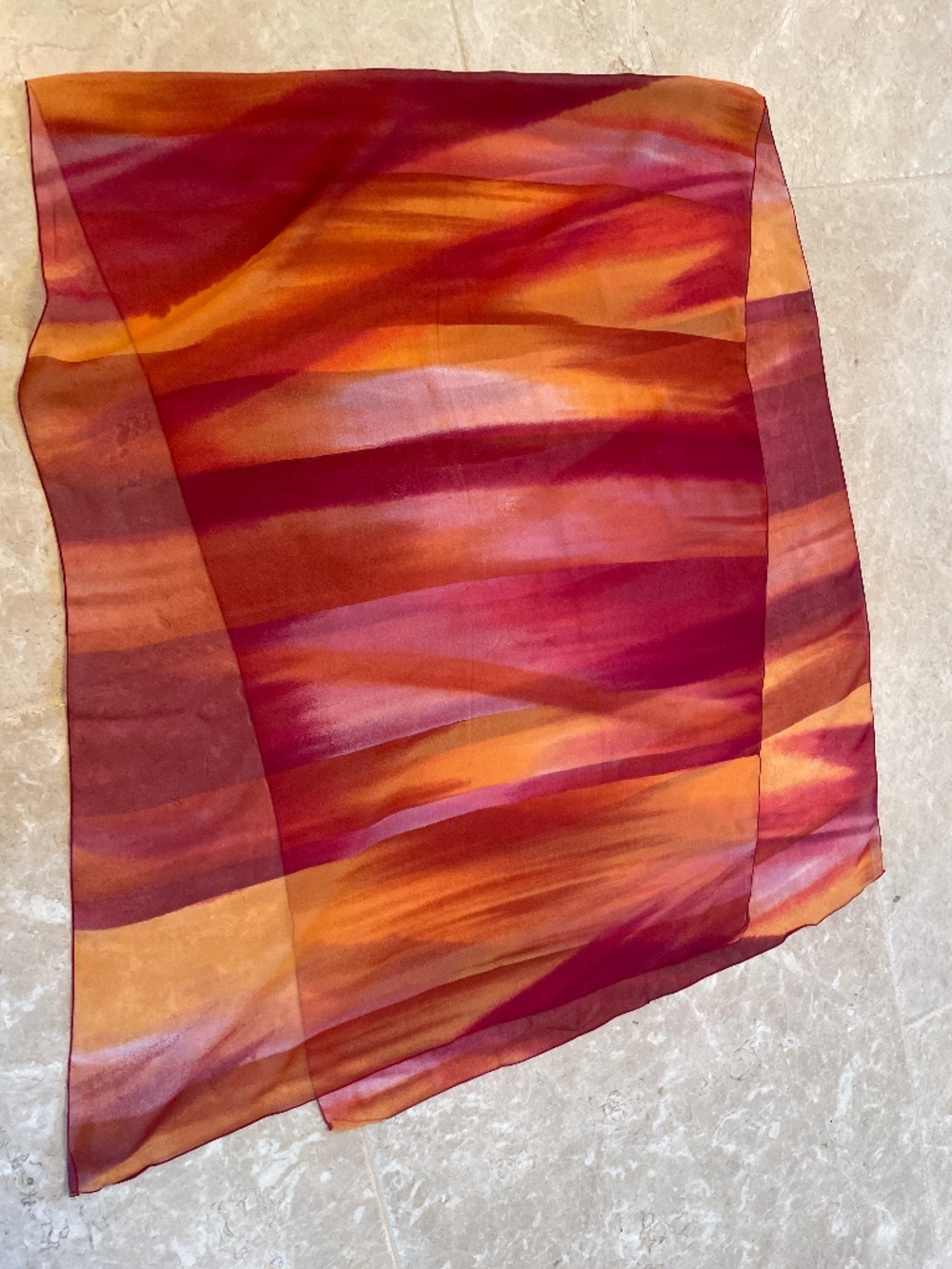 Pink toned silk scarf
